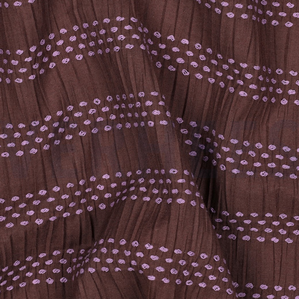 BAUMWOLLE DOBBY JACQUARD STREIFEN BRAUN #7