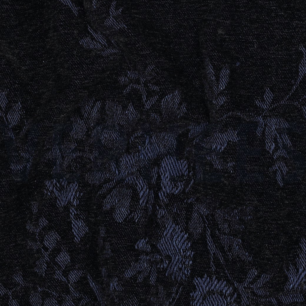 DENIM VELVET JACQUARD FLOWERS BLACK #7