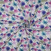 COTON VOILE DIGITAL PALM HAVEN BLEU COBALT (thumbnail) #2