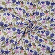 COTON VOILE DIGITAL PALM HAVEN BLEU COBALT (thumbnail) #2