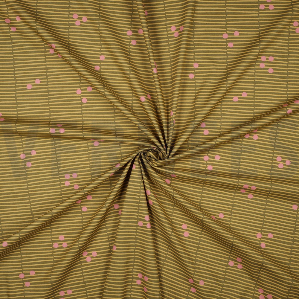 FINE POPLIN BROKEN STRIPES GREEN #7