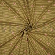 POPELINE DE COTON RAYURES CASSÉES VERT (thumbnail) #2