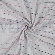 FRONCÉ COTON DOBBY RAYÉ BLANC (thumbnail) #2