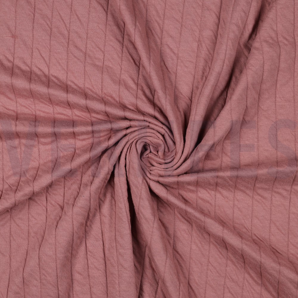 JERSEY MATELASSÉ RAYURE ROSE FONCÉ #7
