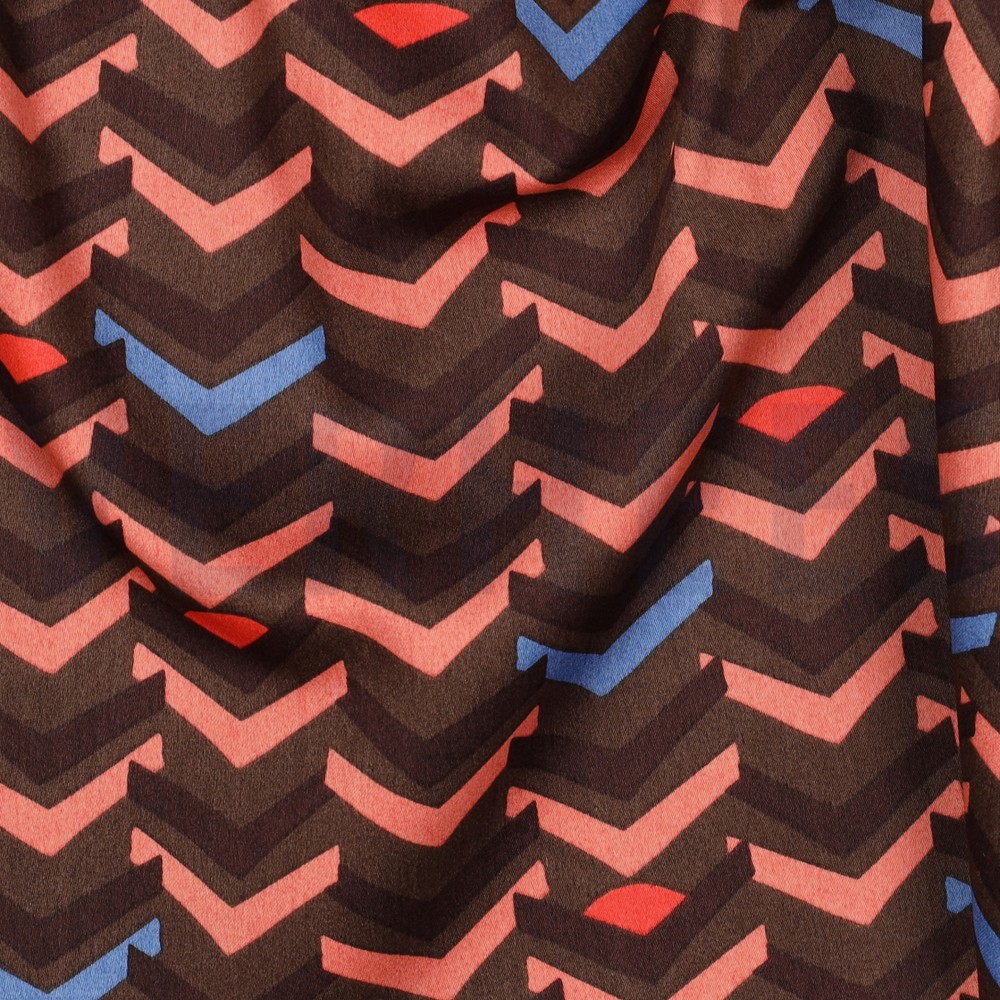 COTON SATIN GEOMETRIQUE TAUPE #7