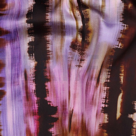 KATOEN SATIJN DIGITAAL ABSTRACT LAVENDEL #7