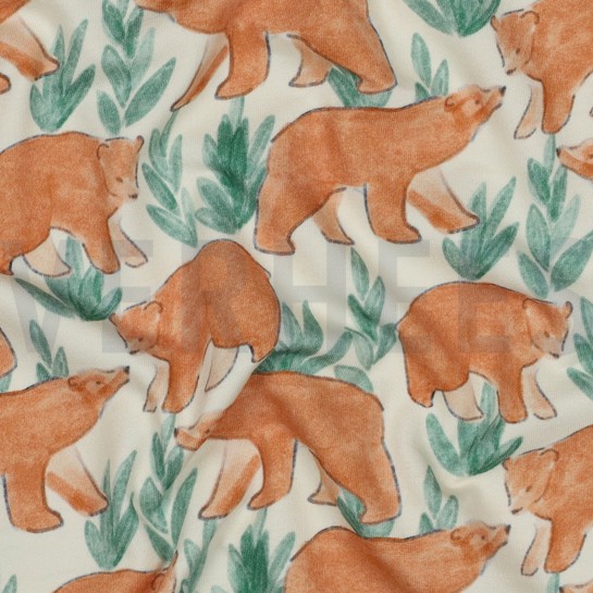 FRENCH TERRY DIGITAL BEARS ECRU #7