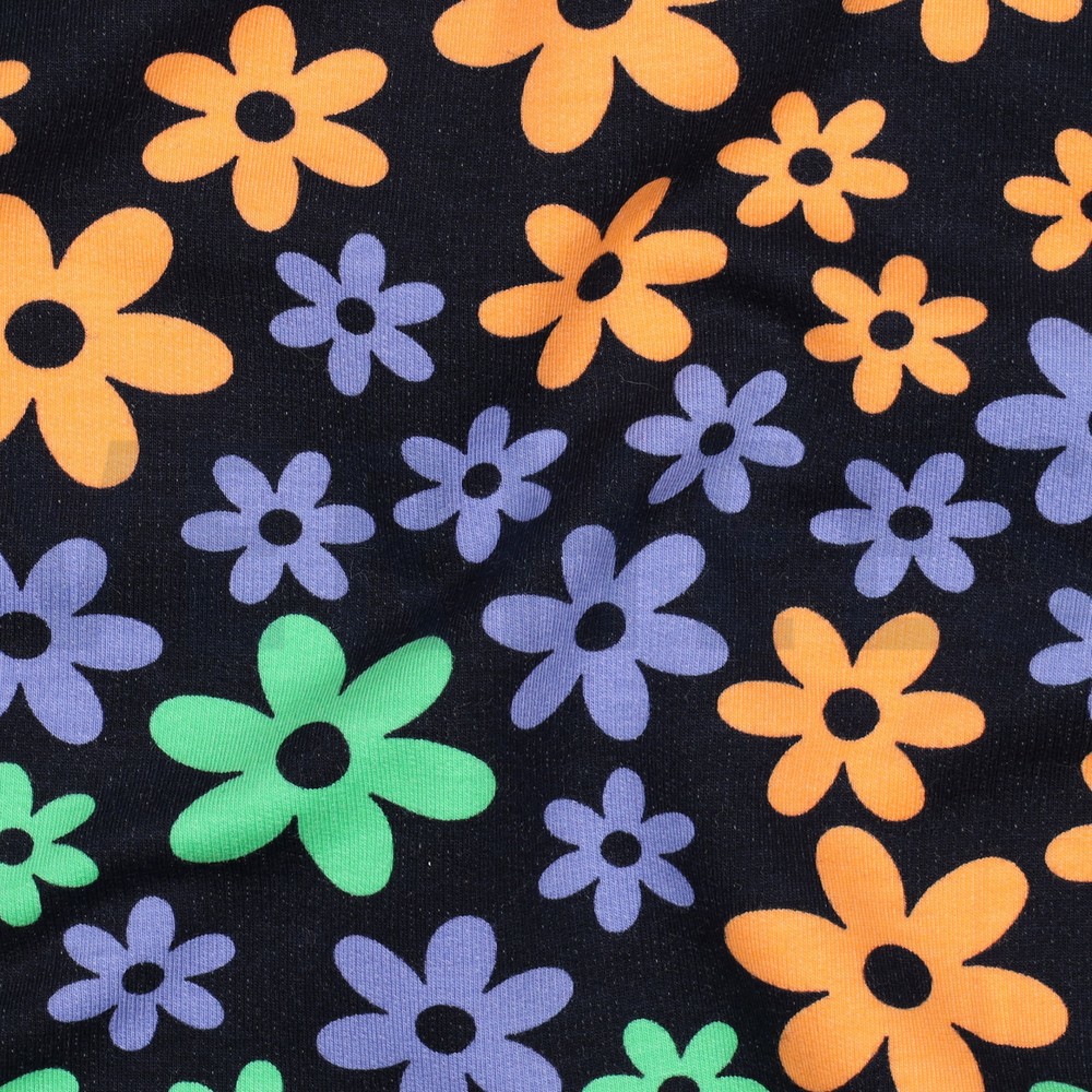 SOFT SWEAT FLOWERS NAVY #7