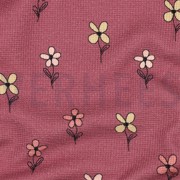 WAFELJERSEY BLOEMEN BORDEAUXROOD (thumbnail) #2