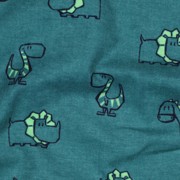 FLANELLE DINOSAURES PÉTROLE (thumbnail) #2