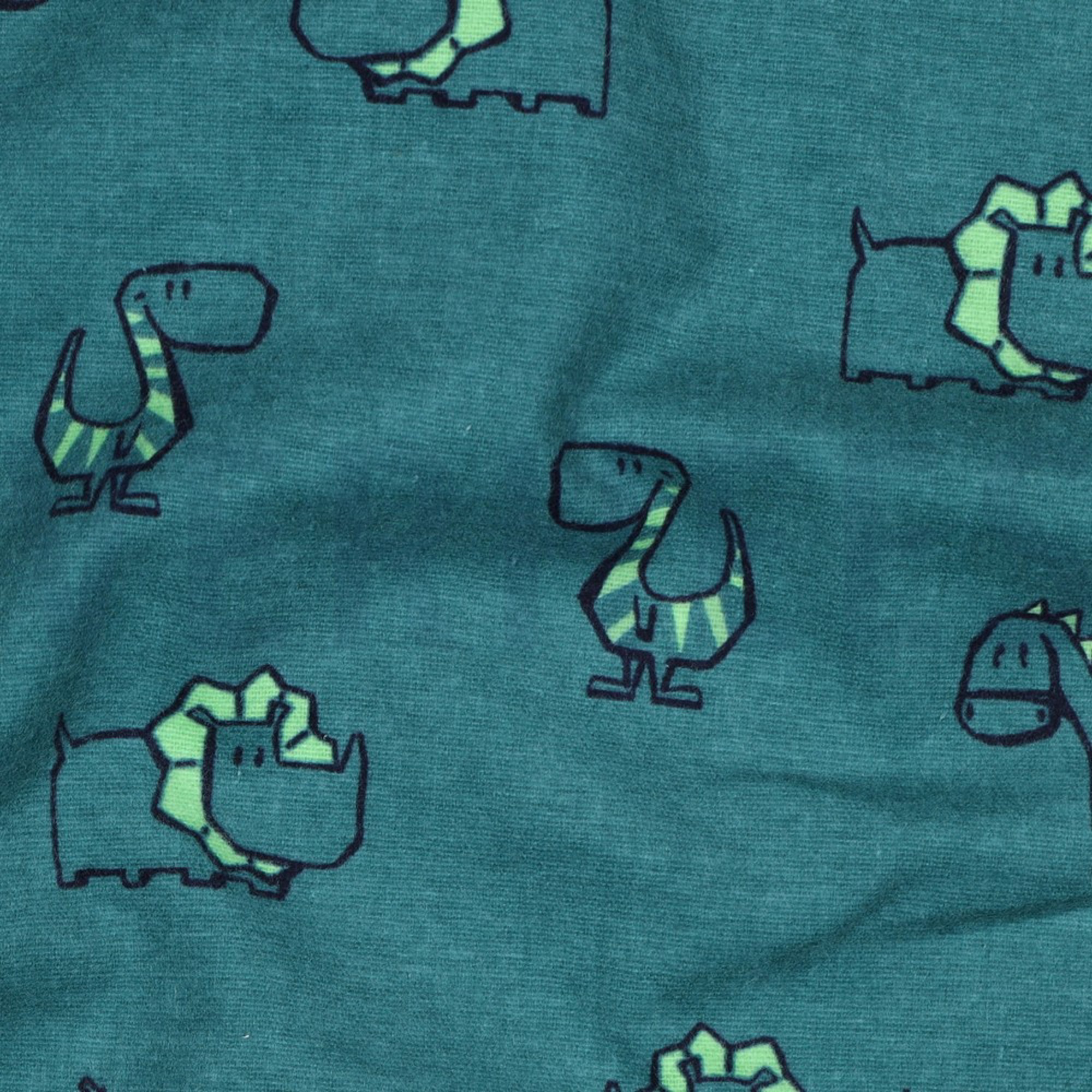 FLANELLE DINOSAURES PÉTROLE (high resolution) #2