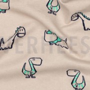 FLANELL DINOSAURIER BEIGE (thumbnail) #2