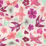 FLANELLE OISEAUX BLANC CASSÉ (thumbnail) #2