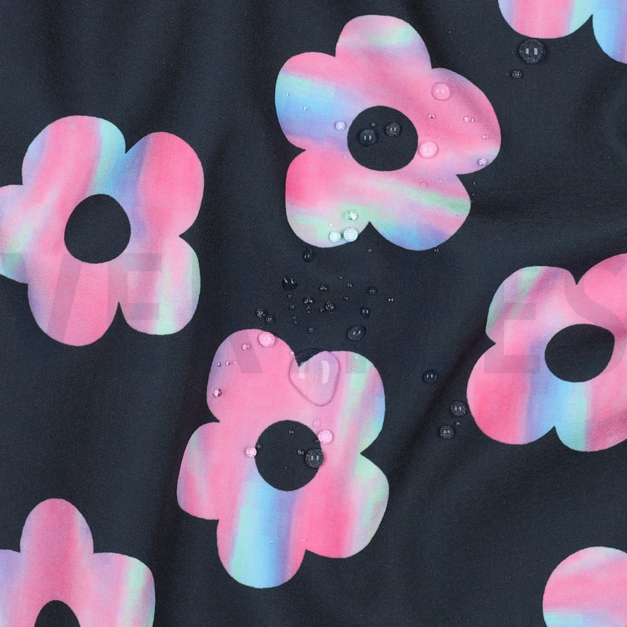 SOFTSHELL DIGITAL FLEURS BLEU MARINE (high resolution) #2