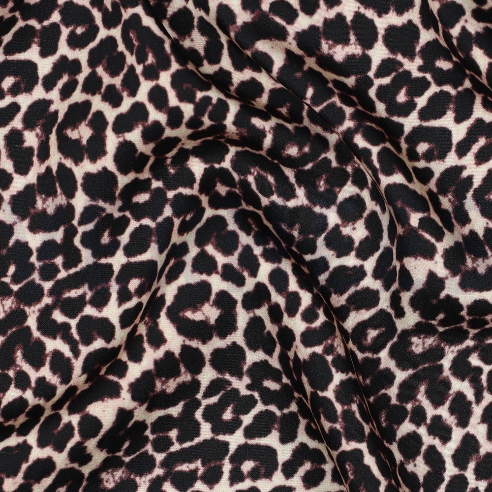 VISKOSE SATIN DIGITAL TIERHAUT SCHWARZ #7