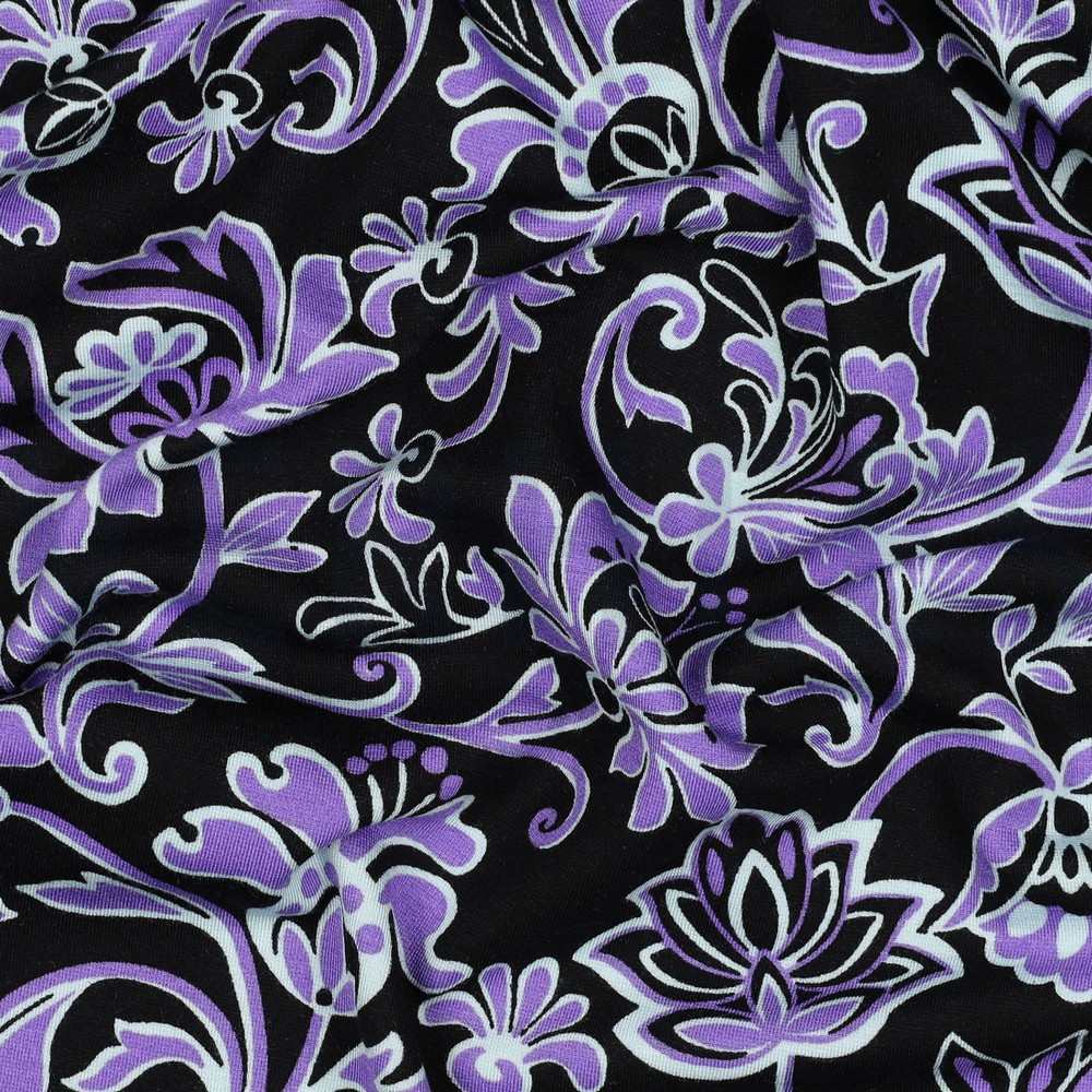 PUNTA DI ROMA FLEURS PAISLEY NOIR #7