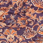 PUNTA DI ROMA PAISLEY BLOEMEN DONKERPAARS (thumbnail) #2