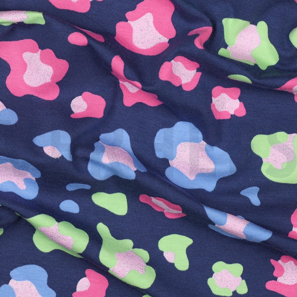 JERSEY GLITZER TIERHAUT MARINEBLAU #7