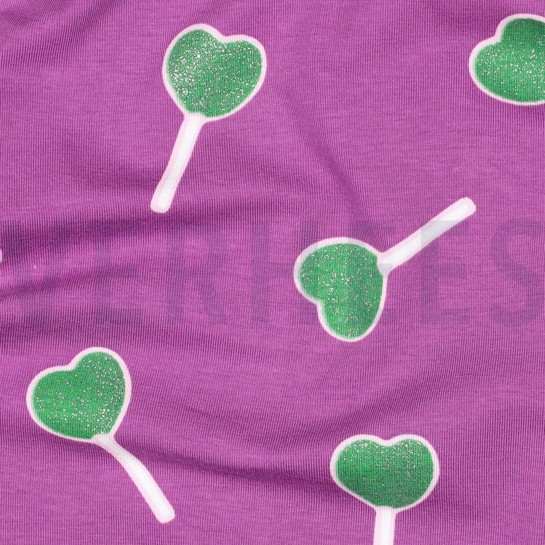 JERSEY GLITZER LOLLIPOP LILA/VIOLETT #7