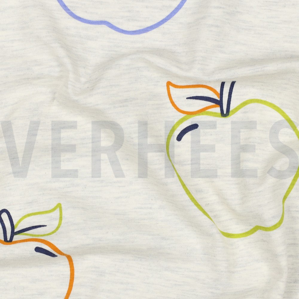 JERSEY MELANGE APPLES ECRU #7