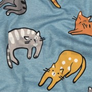 JERSEY MELANGE KATZEN RAUCHBLAU (thumbnail) #2