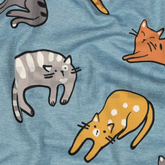 JERSEY MELANGE KATZEN RAUCHBLAU #7
