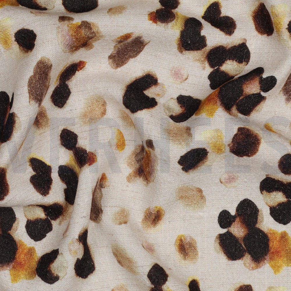 LIN VISCOSE CRÊPE DIGITAL PEAU D’ANIMAL SABLE #7