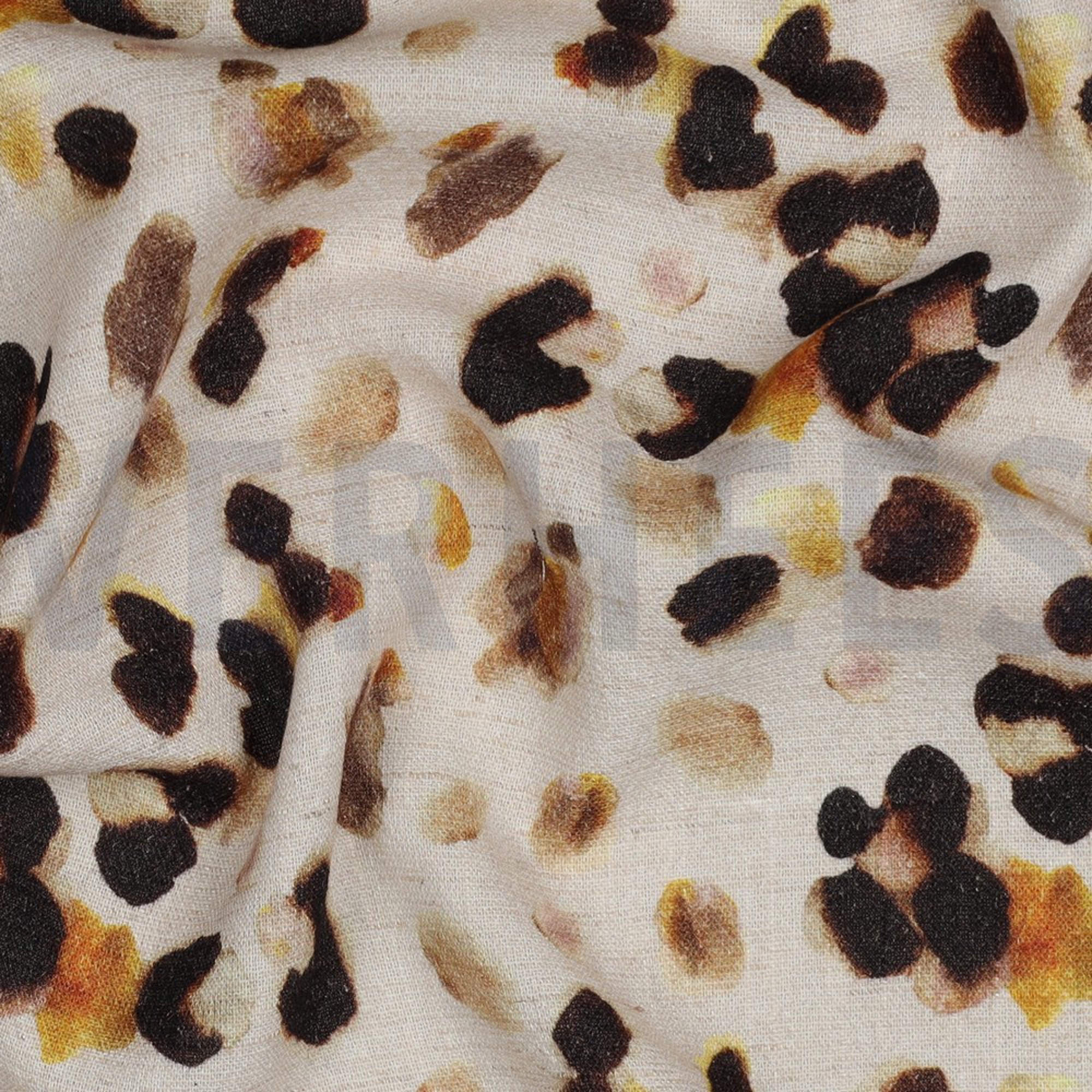 LINEN VISCOSE CRÊPE DIGITAL ANIMAL SKIN SAND (high resolution) #2