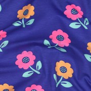 JERSEY NEON FLEURS BLEU COBALT (thumbnail) #2