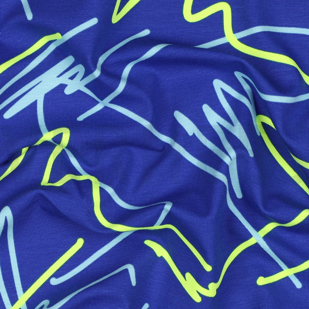 JERSEY NEON ABSTRACT COBALT #7