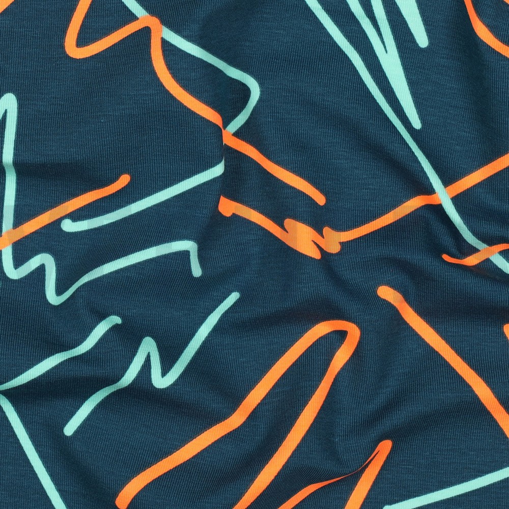 JERSEY NEON ABSTRACT PETROL #7