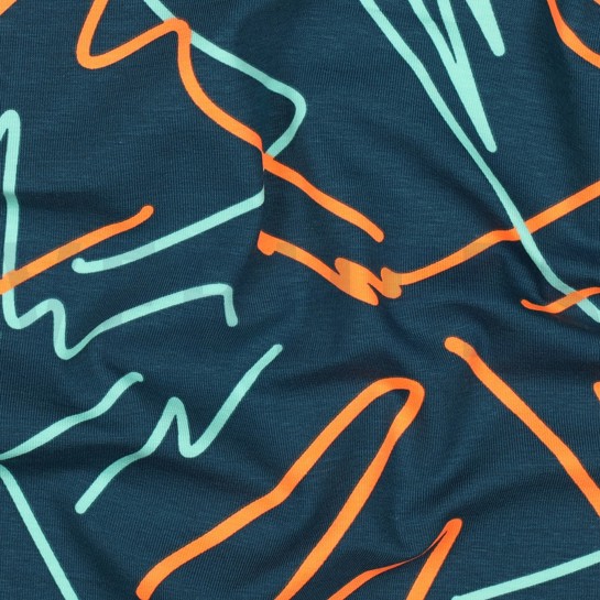 JERSEY NEON ABSTRAKT PETROL #7