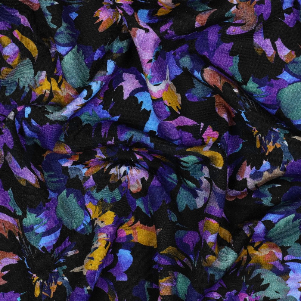 PUNTA DI ROMA DIGITAAL BLOEMEN ZWART #7