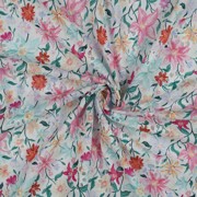 KATOEN EMBROIDERY DIGITAAL BLOEMEN WIT (thumbnail) #2