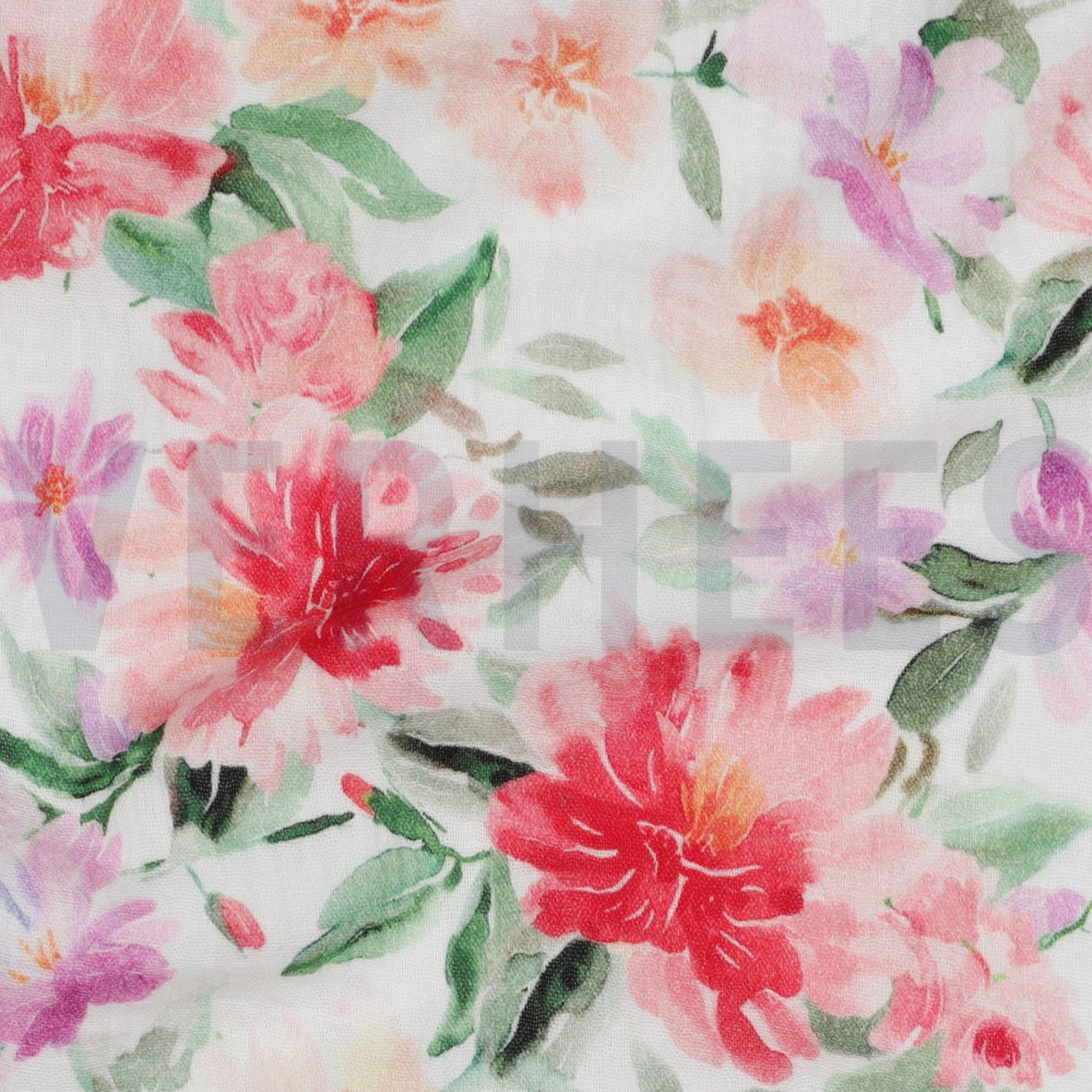 DOUBLE GAUZE DIGITAL FLOWERS PINK (high resolution) #2