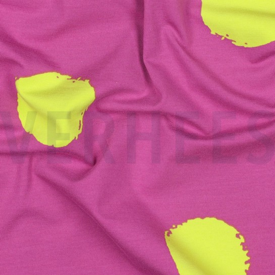 JERSEY BIG DOTS FUCHSIA #7