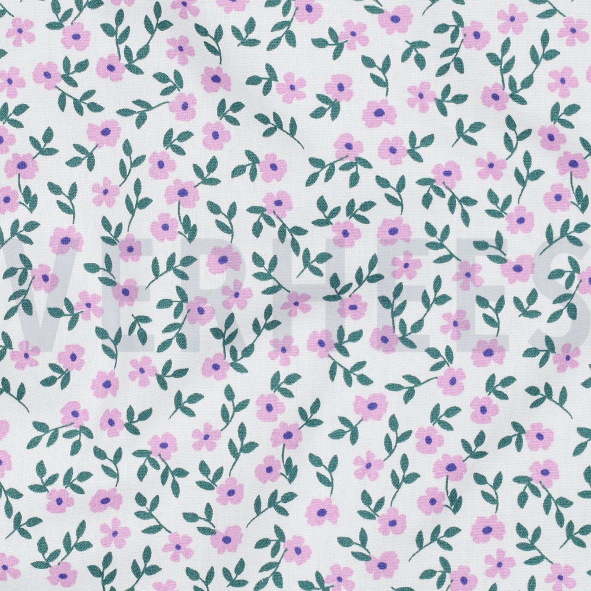 POPLIN GOTS FLOWERS WHITE (high resolution) #2