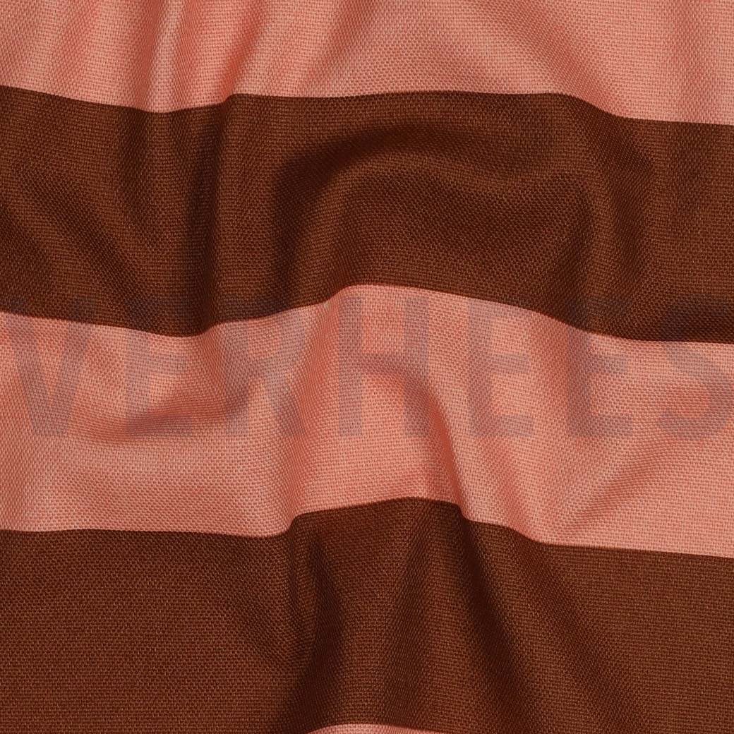 CANVAS STRIPES SALMON/BROWN #7