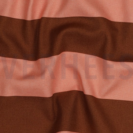 CANVAS STREIFEN LACHS/BRAUN #7