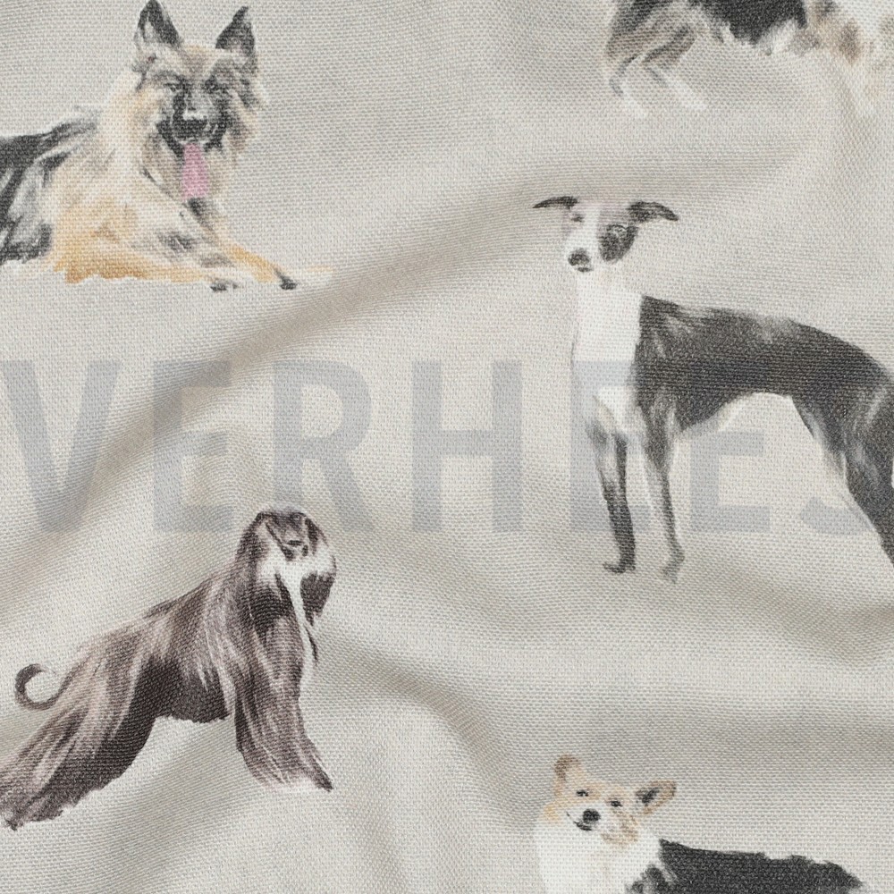 CANVAS DIGITAL DOGS ECRU #7
