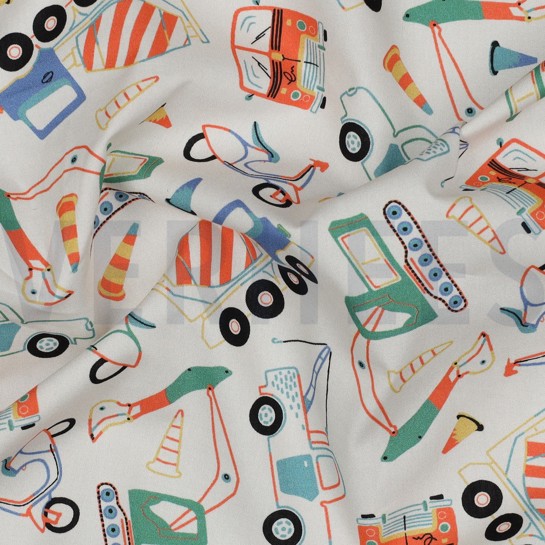 KATOENEN POPLIN WERKVOERTUIGEN GEBROKEN WIT #7