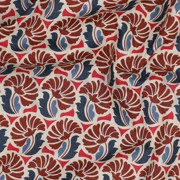 KATOENEN POPLIN BLOEMEN JEANSBLAUW (thumbnail) #2