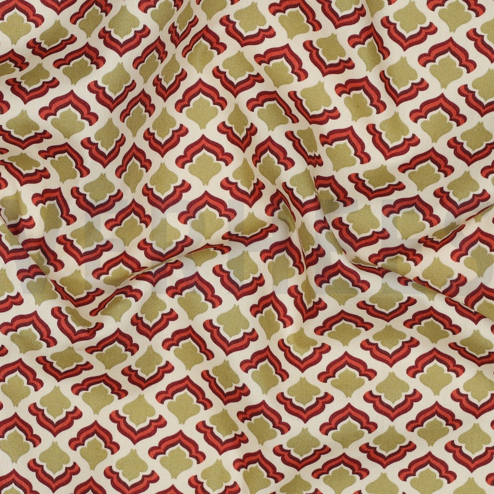 POPELINE DE COTON TISSAGE FIN FLEURS BORDEAUX #7