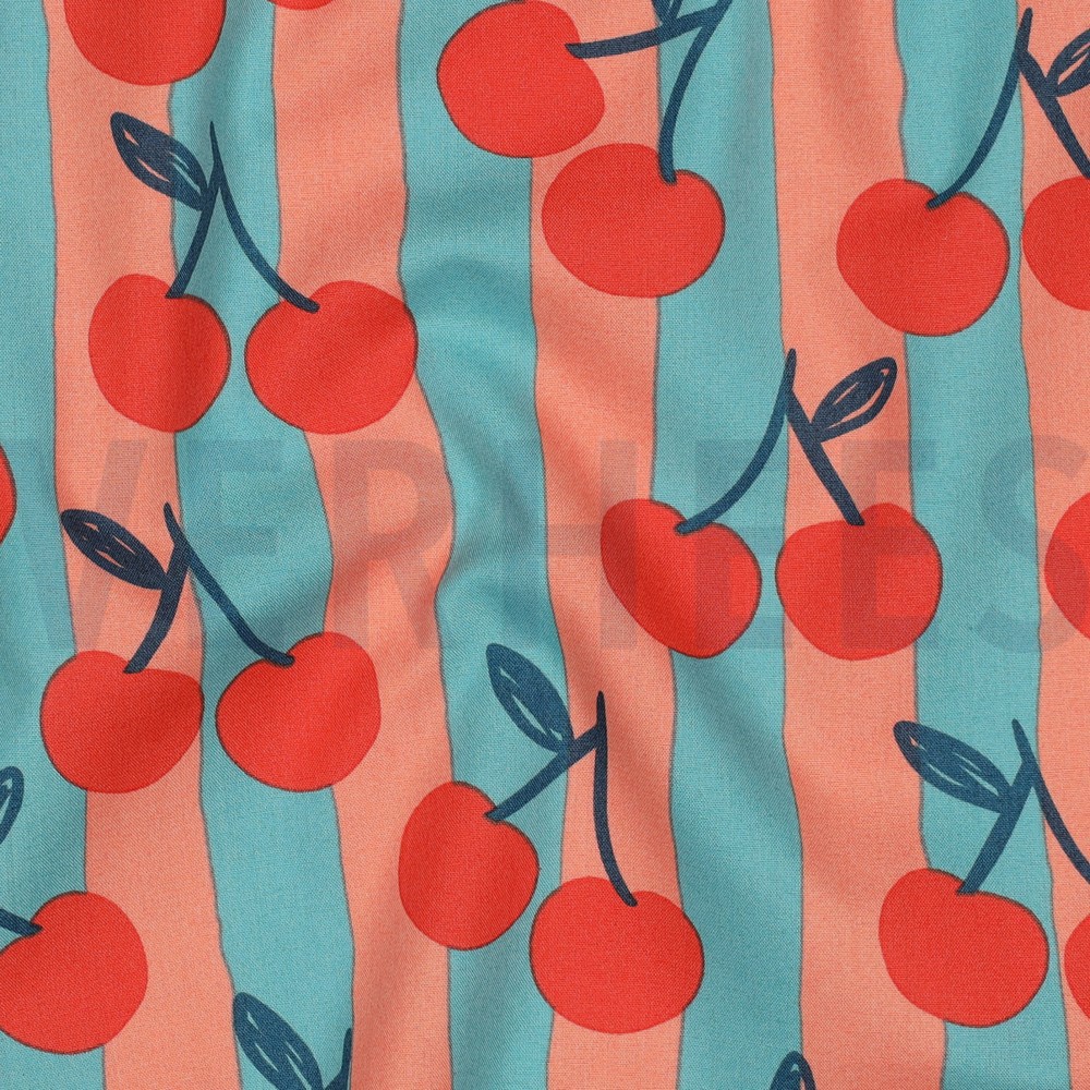 FINE POPLIN FRUIT LIGHT PETROL #7