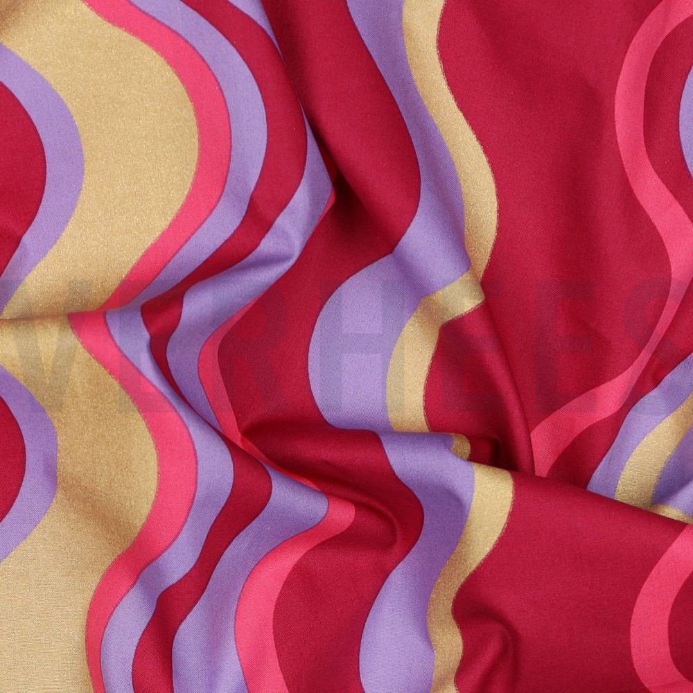 FINE POPLIN FOIL STRIPES LAVENDER #7