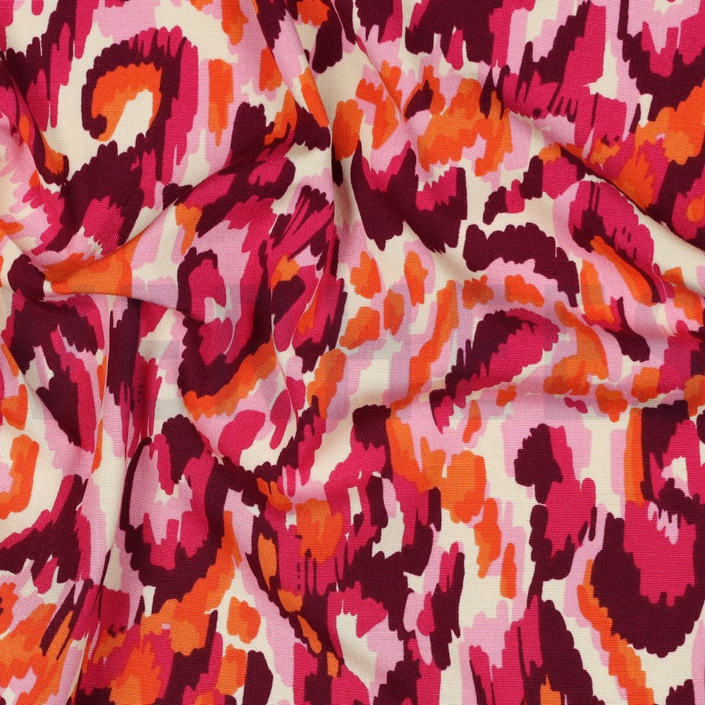 VISCOSE STRETCH IKAT FUCHSIA #7