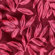 KATOEN SATIJN BLADEREN BORDEAUXROOD (thumbnail) #2