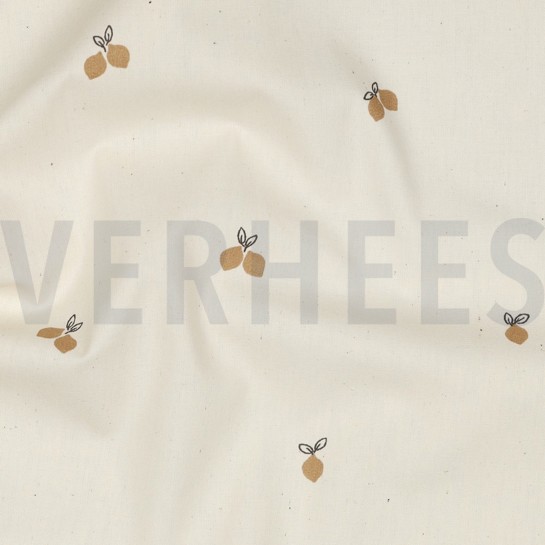 BAUMWOLLE POPELINE GOTS NATURAL FRÜCHTE NATUR #7