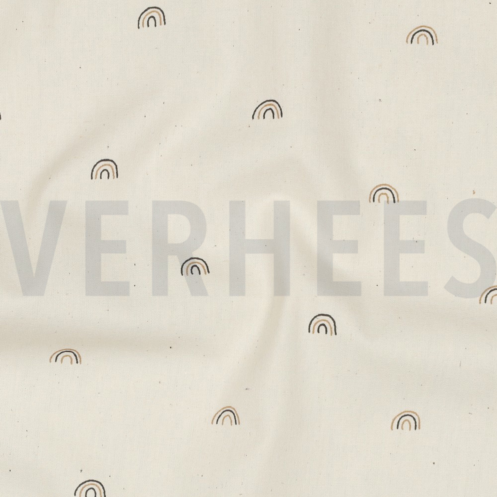 BAUMWOLLE POPELINE GOTS NATURAL REGENBÖGEN NATUR (high resolution) #2