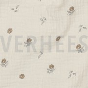 DOUBLE GAUZE GOTS NATURAL FLOWERS NATURAL (thumbnail) #2